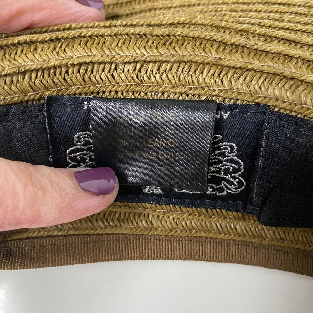 ANGELA & WILLIAM Straw Wide Brim Sun Hat Wide Brim Visor‎ Beach Bow Accent
